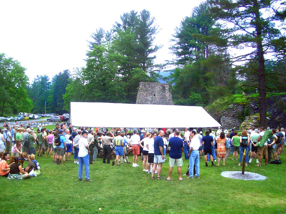 Opening Ceremony between the Appalachian Trail Museum and the Pine Grove Furnace.